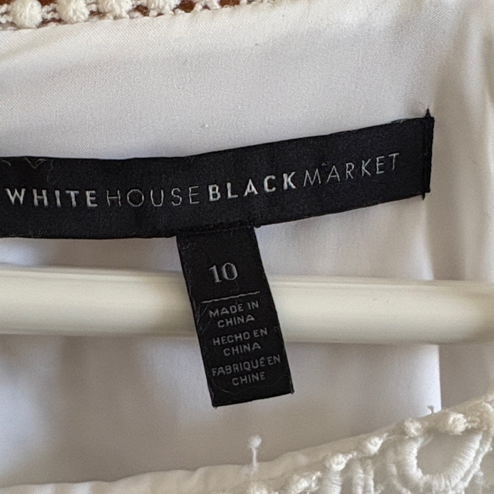 White House Black Market Ivory Lace Dress